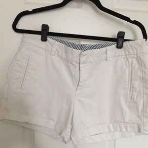 White Casual Shorts